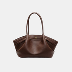 Brown leather handbag and shoulder bag